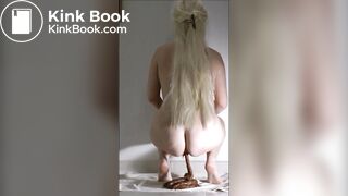 金发美女大量稀屎Blonde huge cream shit