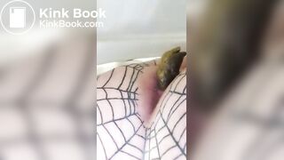 Tattooed milf takes a shit 2