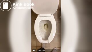 Teen girl shows her poop