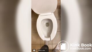 Teen girl shows her poop