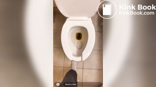 Teen girl shows her poop