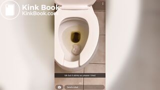 Teen girl shows her poop