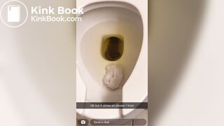 Teen girl shows her poop