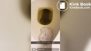 Teen girl shows her poop