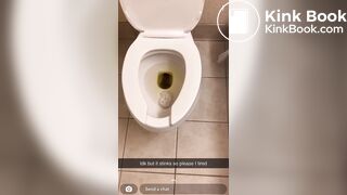 Teen girl shows her poop