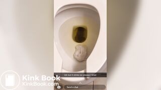 Teen girl shows her poop