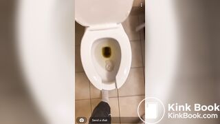 Teen girl shows her poop