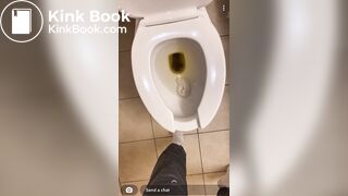 Teen girl shows her poop