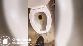 Teen girl shows her poop