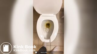 Teen girl shows her poop