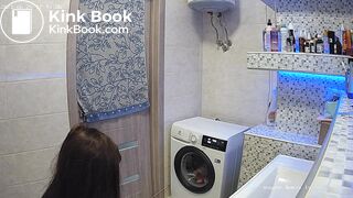 Woman pooping in Toilet 91