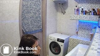 Woman pooping in Toilet 91