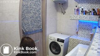 Woman pooping in Toilet 91