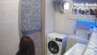 Woman pooping in Toilet 91