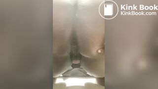 Nasty Ebony Taking A Shit