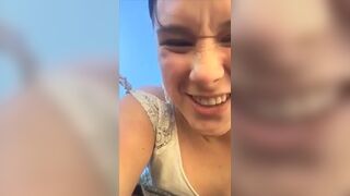 Pretty Girl Pooping Outdoors - 1