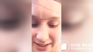 Pretty Girl Pooping Outdoors - 1