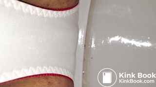 Let shit that lovely white cherry pattern panty!!!!