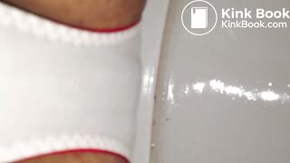 Let shit that lovely white cherry pattern panty!!!!