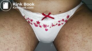 Let shit that lovely white cherry pattern panty!!!!