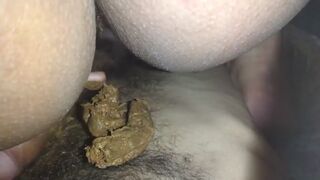 Brazilian whore shits on bf