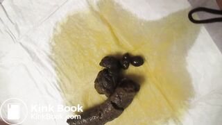 the kitten was interested in her shit