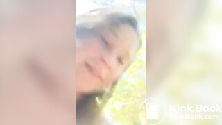 Pretty Girl Pooping Outdoors - 2