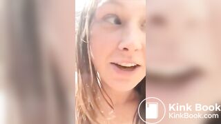 Pretty Girl Pooping Outdoors - 2