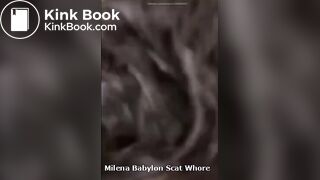 Female Scat-Slave Smoking&Eating Shit