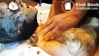 She takes a shitty cock in mouth Part2