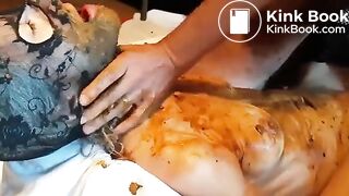 She takes a shitty cock in mouth Part2