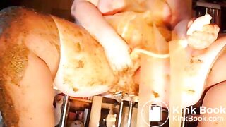 Mature BBW latex and a lot of shit