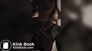 Tattooed babe dumping