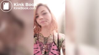 Tattooed babe dumping