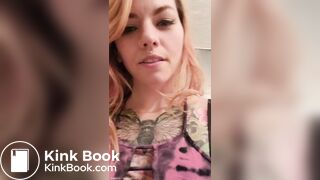 Tattooed babe dumping