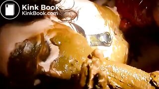 Hardcore scat sex with brunette slut