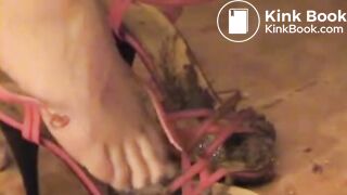 Shit in heeled sandals and then destroyed.