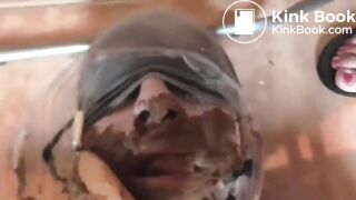 use cooking spoon force her shit down slave's throat