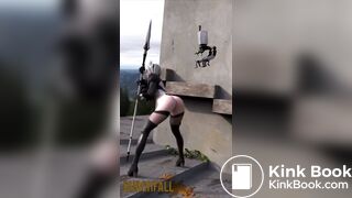 2B shits out her lava guts