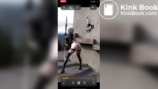 2B shits out her lava guts