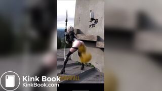 2B shits out her lava guts