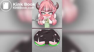 Girl farts and shits panties while giving a blowjob