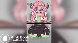 Girl farts and shits panties while giving a blowjob