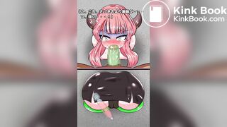 Girl farts and shits panties while giving a blowjob