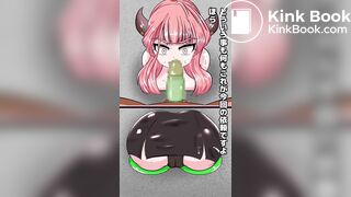 Girl farts and shits panties while giving a blowjob