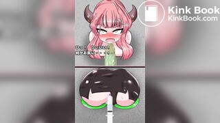 Girl farts and shits panties while giving a blowjob