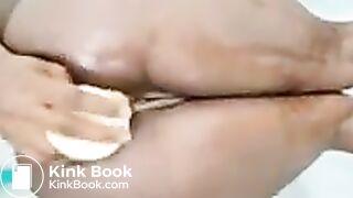 Ebony dildo scat fuck