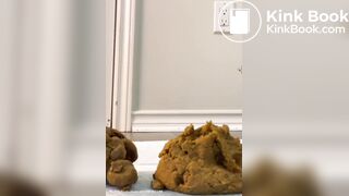 Phat booty ebony shitting big