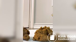 Phat booty ebony shitting big