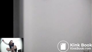 Bathroom stalls taken, panty poop